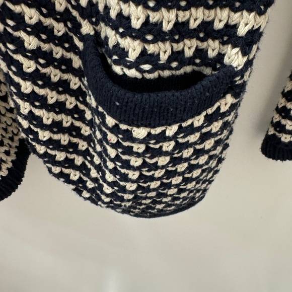 Tommy Hilfiger White and Navy Knitted Cardigan - Picture 5 of 7